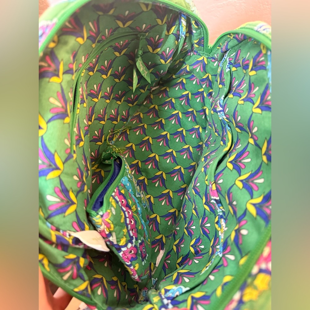 Vintage Vera Bradley Emerald Paisley Pattern Bowler Style Purse - Picture 10 of 11